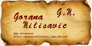 Gorana Milisavić vizit kartica